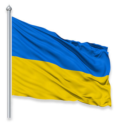 2022 ukraine flag pole waving
