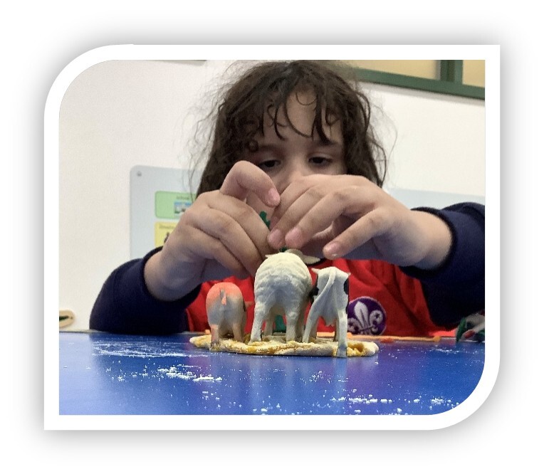 Playing with mini animals